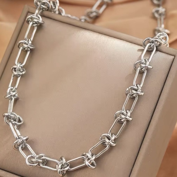 Knot Link Necklace - Silver - Annie's Closet